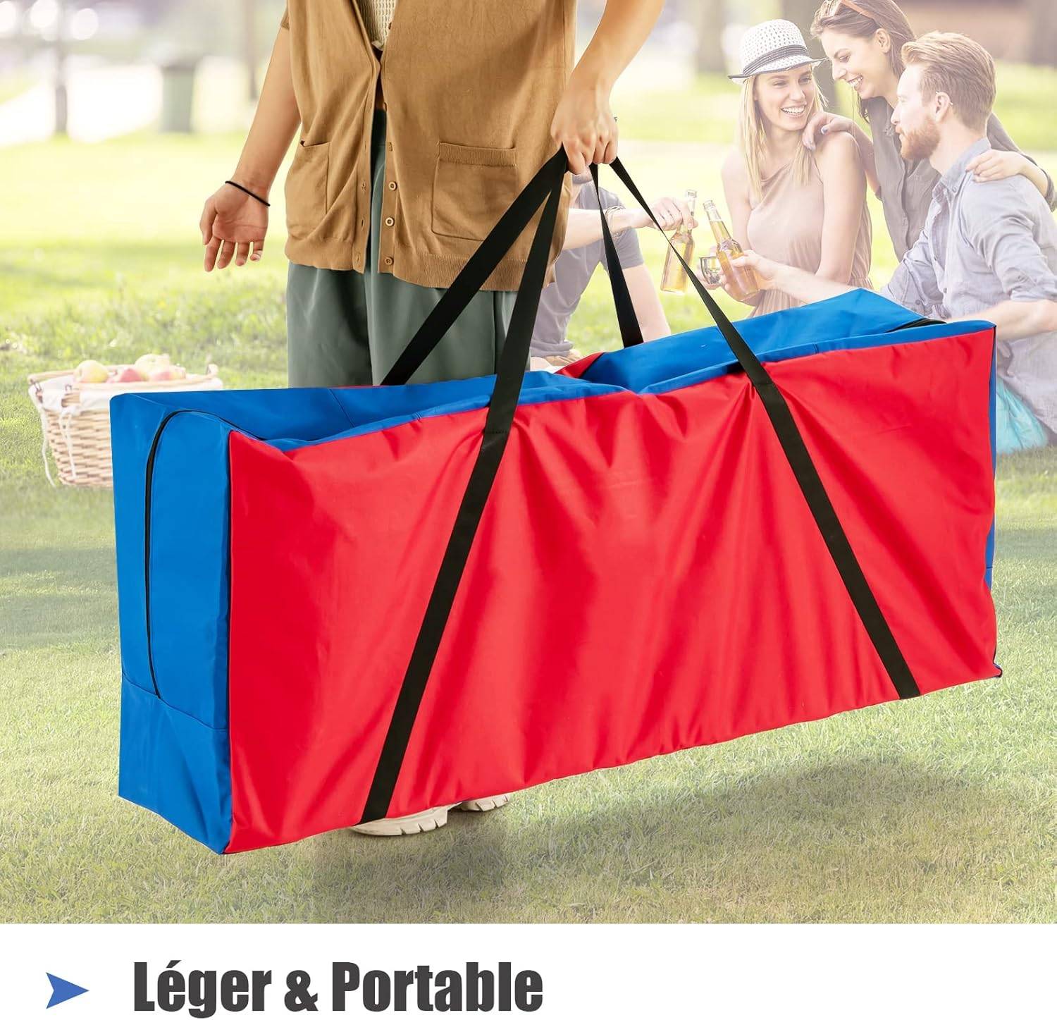 Costway - Sac de Rangement pour Jeux Puissance 4 Géant, 84x23x36cm - Image 3