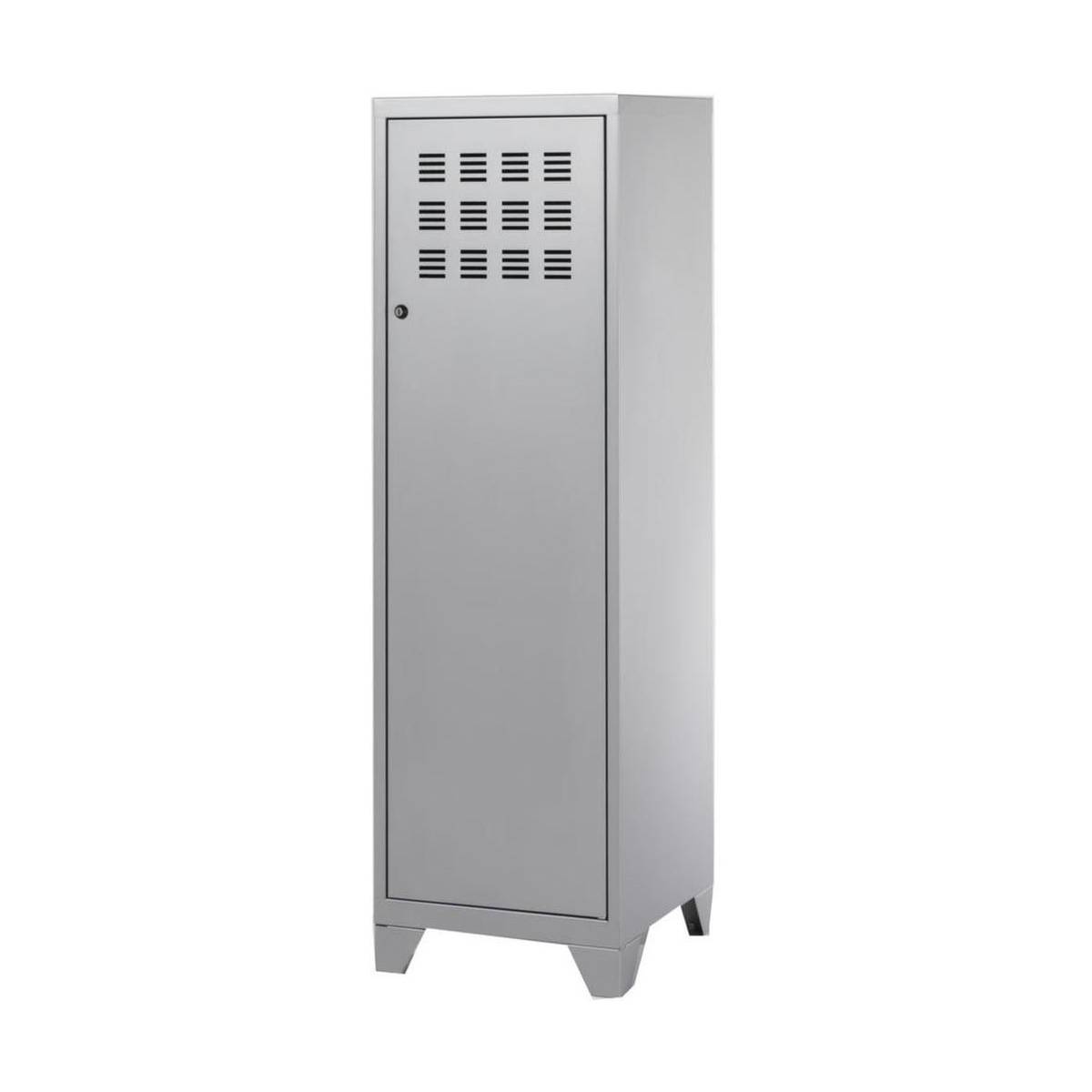 Pierre Henry - Armoire de rangement métal 1 porte Aluminium - Image 1