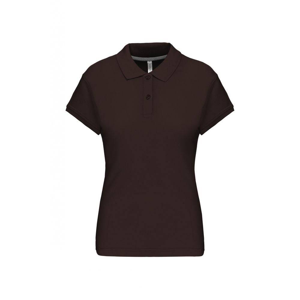 Polo de travail femme Kariban 100% coton Chocolat L - Image 1