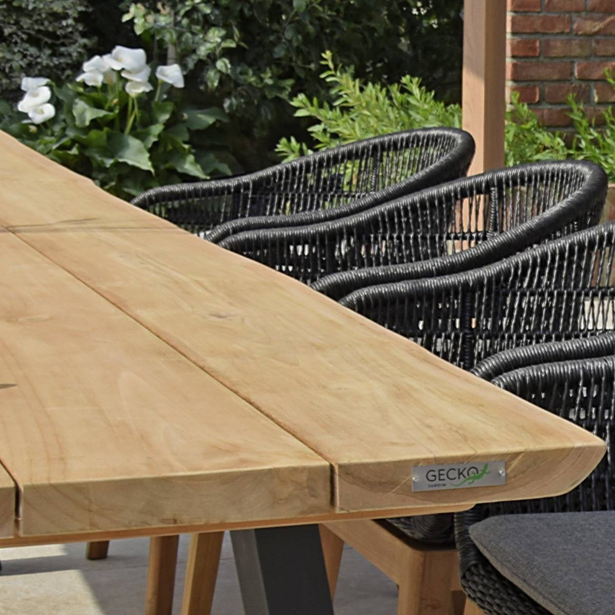Table en teck massif 300 cm, Mucen - Gecko Jardin - Image 4