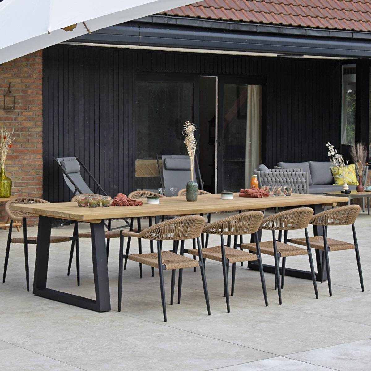 Table en teck massif 300 cm, Mucen - Gecko Jardin - Image 3