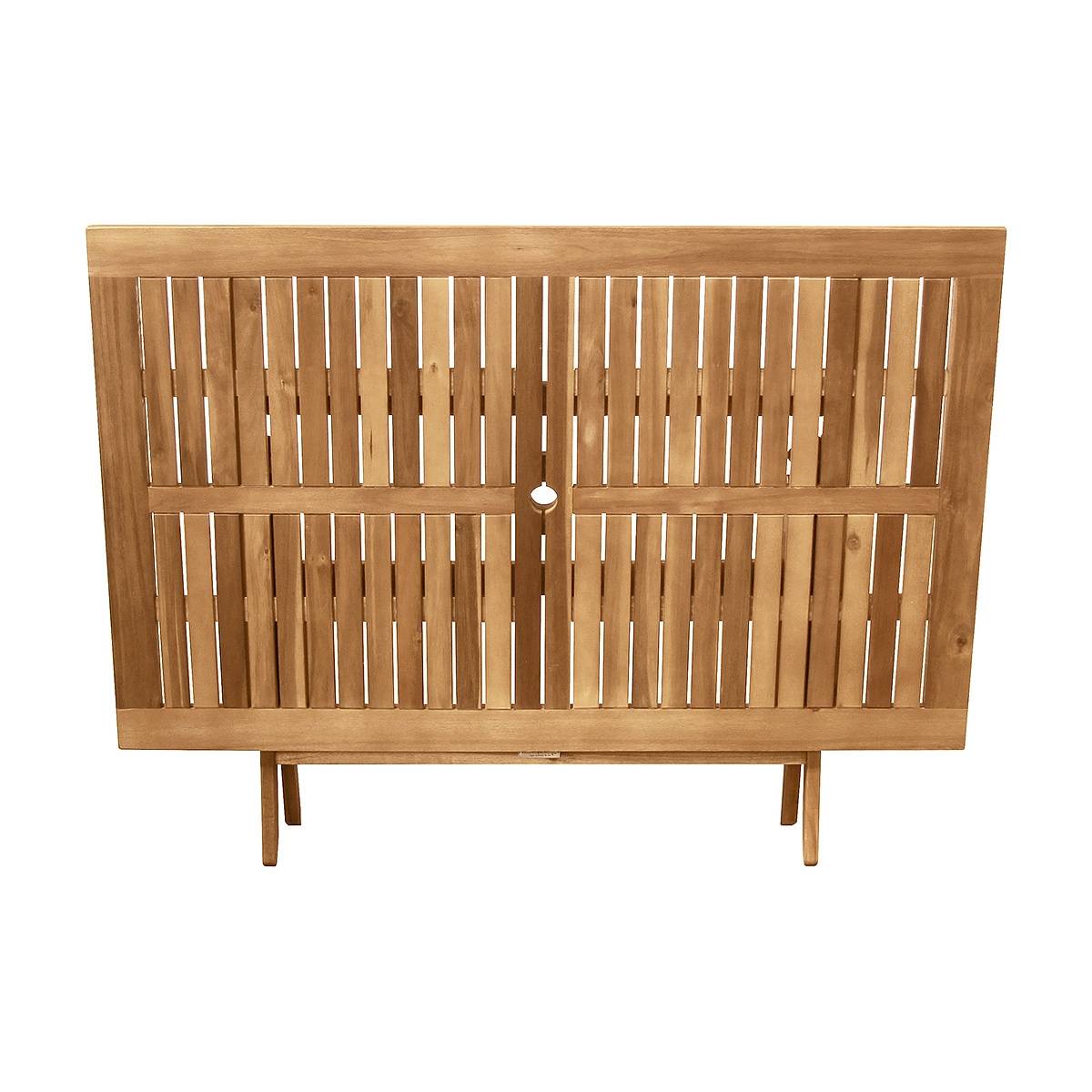 Salon de jardin rectangulaire en acacia Fidgi - 4 chaises - Cémonjardin - Image 4