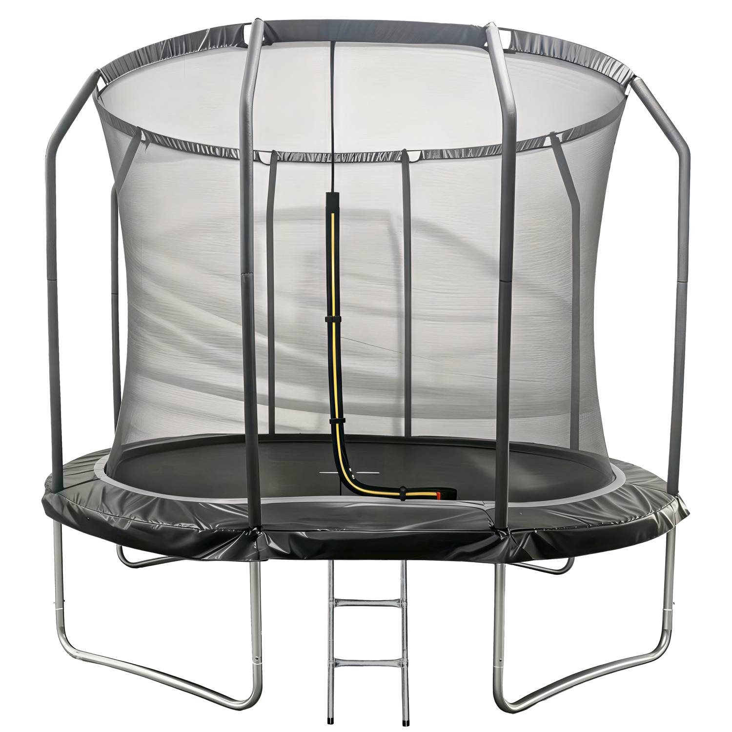 Trampoline ovale 305x214cm noir SYDNEY + filet et échelle - HAPPY GARDEN