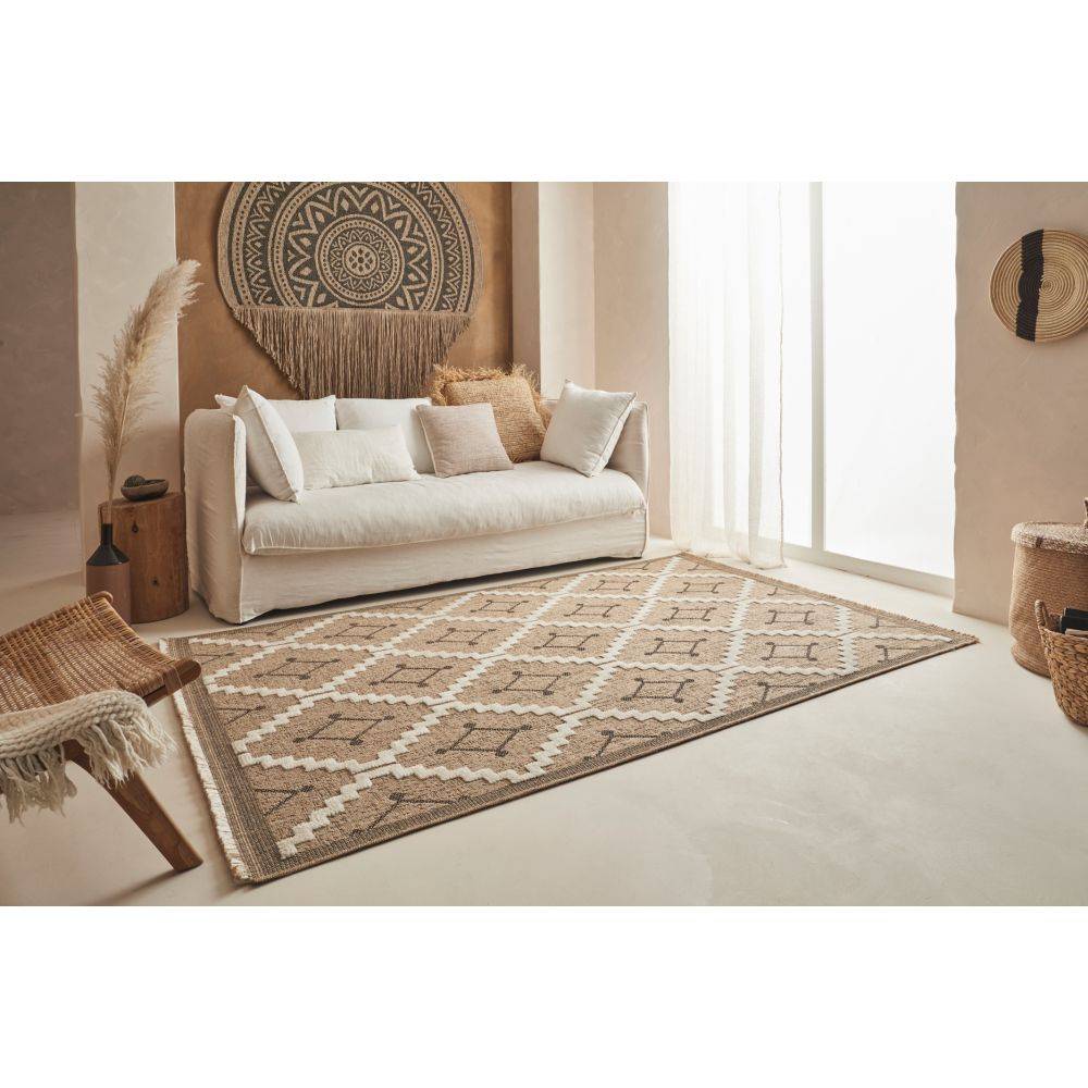 Jardindeco - Tapis intérieur extérieur aspect jute noire Tijuana 9041 290 x 200 cm - Image 2