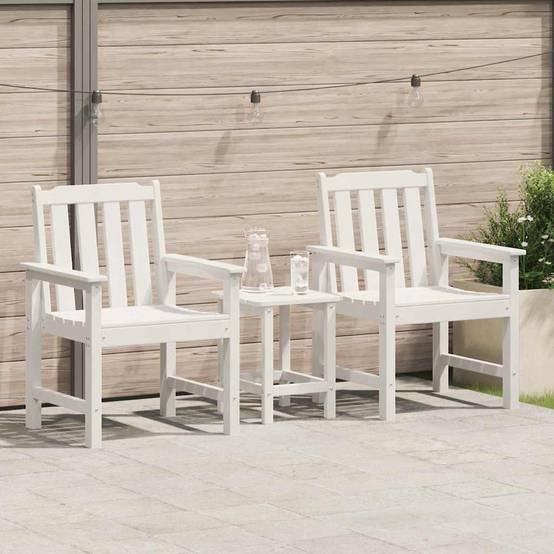 Lot de 2 Chaises de jardin - Fauteuils De Jardin Blanc 65,5 x 59 x 88cm Plastique - Image 2