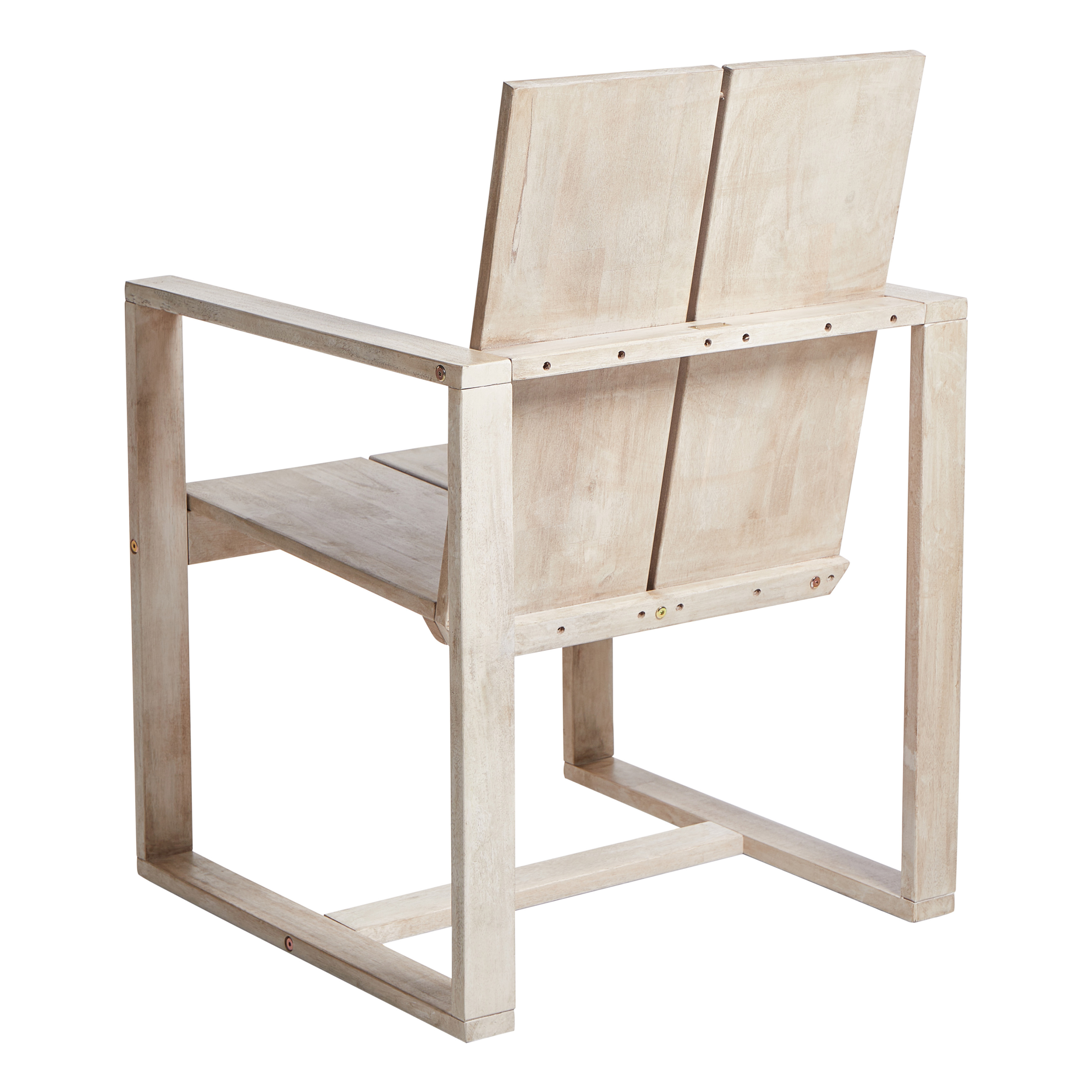 Chaise de jardin Acacia Blanc cassé AZZANELLO Beliani - Image 6