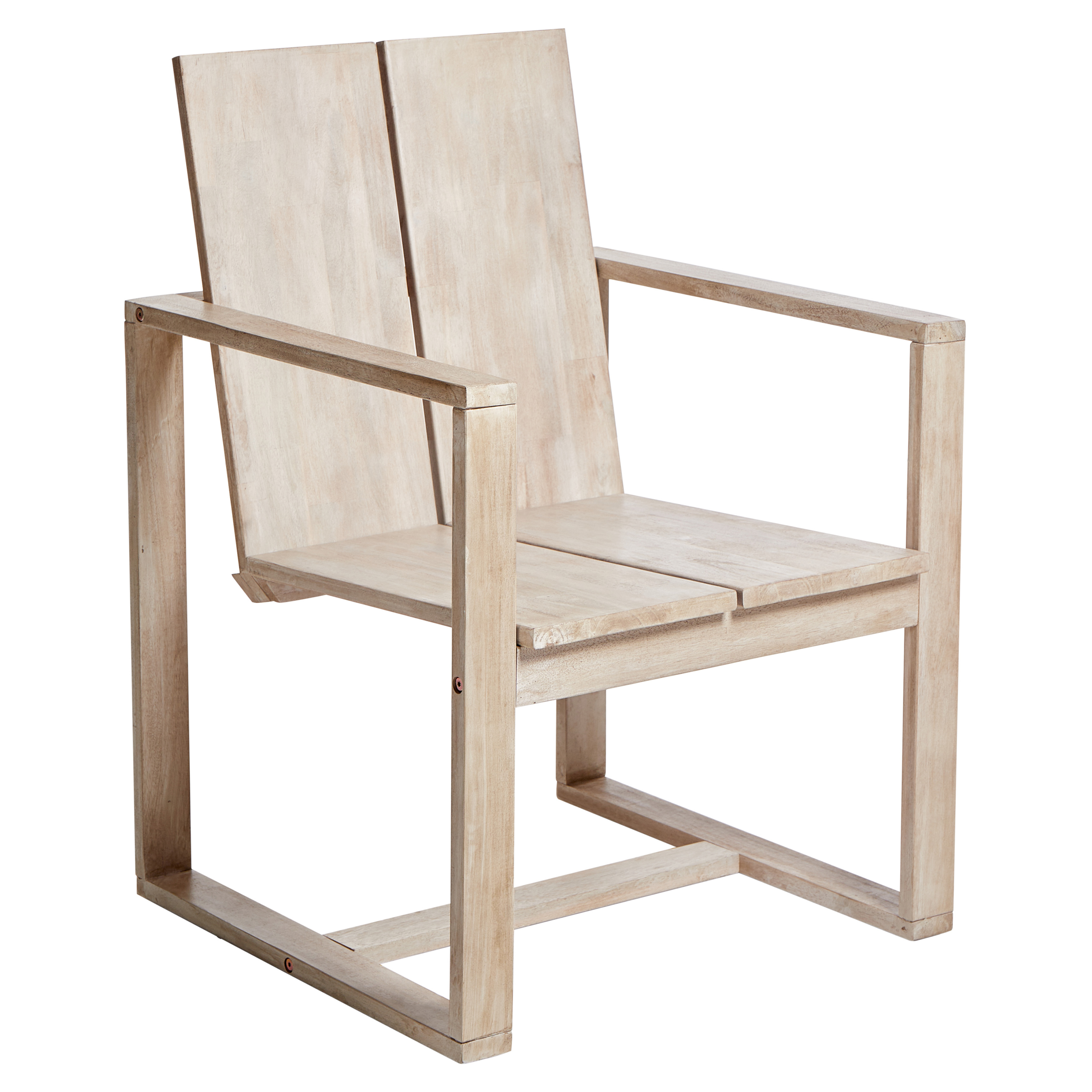 Chaise de jardin Acacia Blanc cassé AZZANELLO Beliani - Image 4