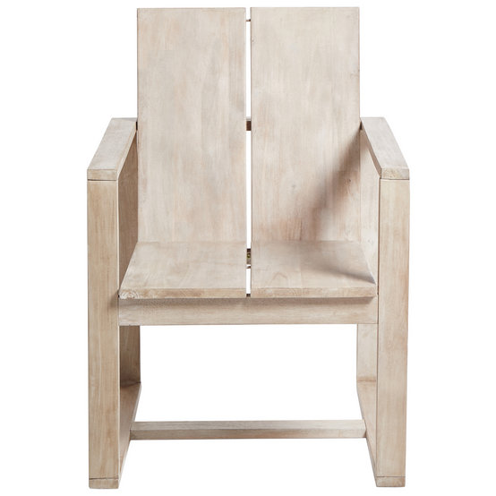 Chaise de jardin Acacia Blanc cassé AZZANELLO Beliani - Image 5