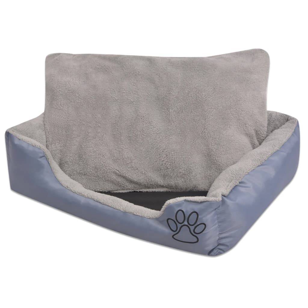 Panier pour chien tissu Oxford gris 90 x 70 x 20 cm - PANGIVO - Image 1