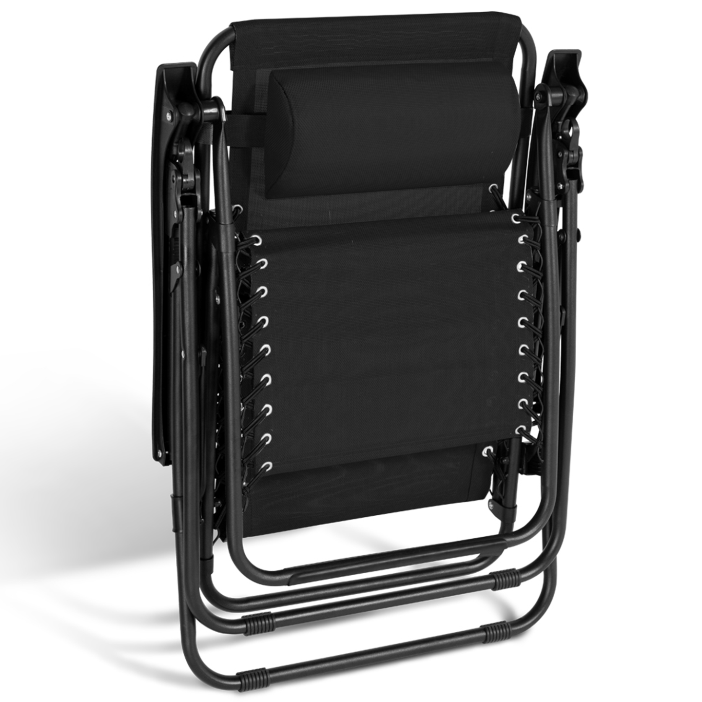 IDMARKET - Lot de 2 fauteuils de jardin inclinables RELAX grand confort noir - Image 7