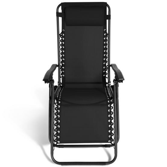 IDMARKET - Lot de 2 fauteuils de jardin inclinables RELAX grand confort noir - Image 3