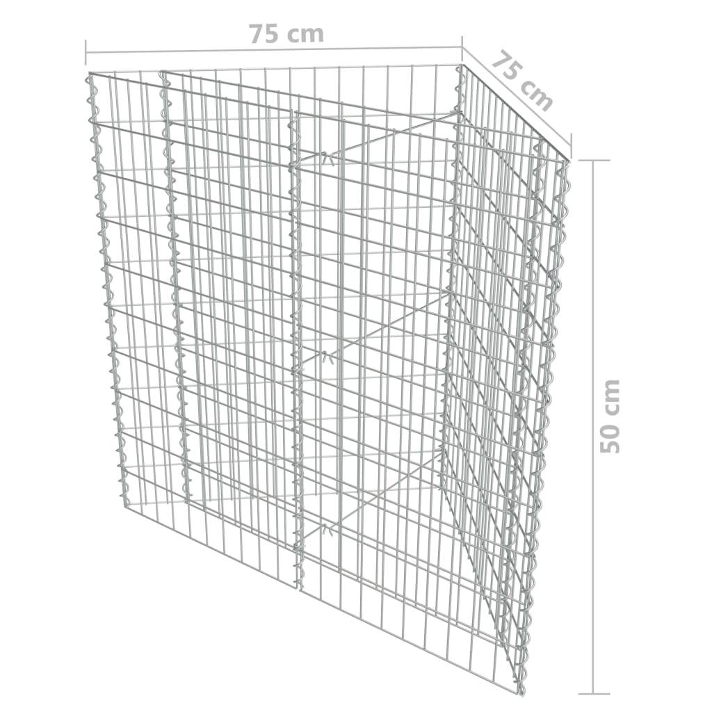 Helloshop26 - Jardinière lit surélevé plantes fleurs jardin à gabion acier galvanisé 75 x 75 x 50 cm - Image 5