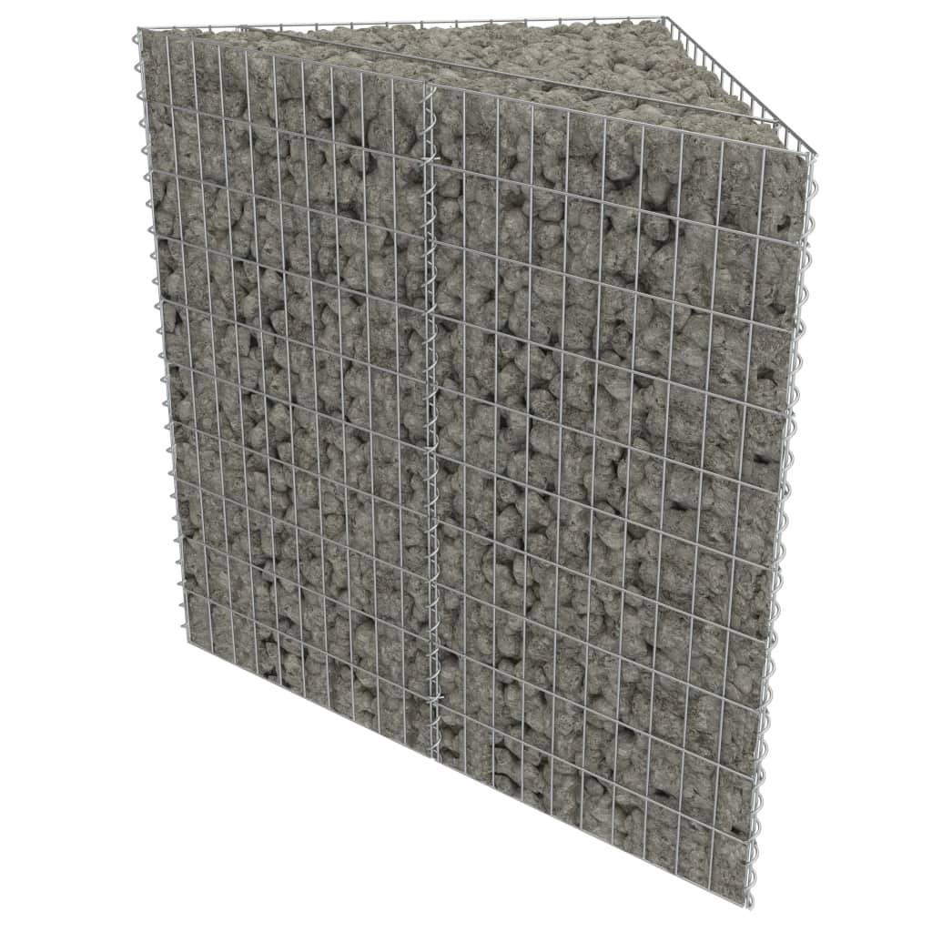 Helloshop26 - Jardinière lit surélevé plantes fleurs jardin à gabion acier galvanisé 75 x 75 x 50 cm - Image 2