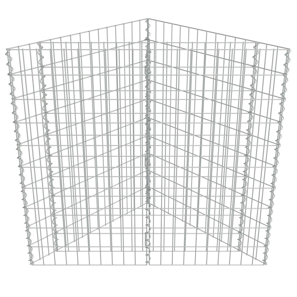 Helloshop26 - Jardinière lit surélevé plantes fleurs jardin à gabion acier galvanisé 75 x 75 x 50 cm - Image 3