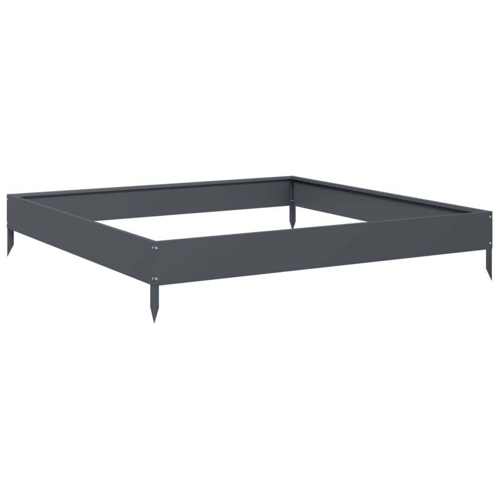 Prolenta Premium - Jardinière acier anthracite 100 x 100 x 18,5 cm - Prolenta premium p326.1 - Image 5