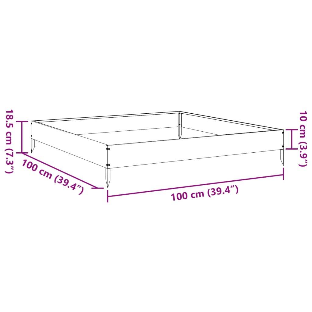 Prolenta Premium - Jardinière acier anthracite 100 x 100 x 18,5 cm - Prolenta premium p326.1 - Image 9