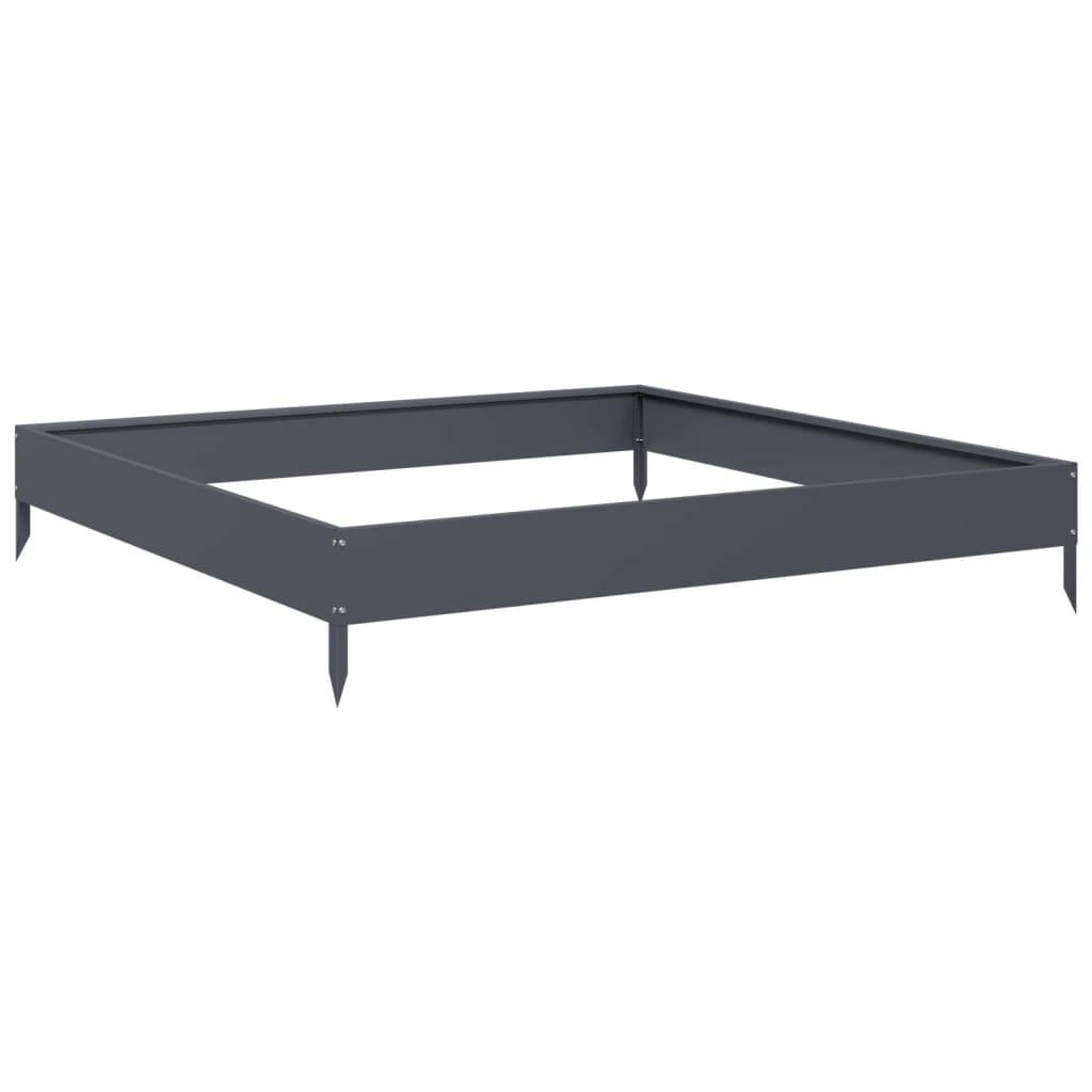 Prolenta Premium - Jardinière acier anthracite  100 x 100 x 18,5 cm  - Prolenta premium p326.1