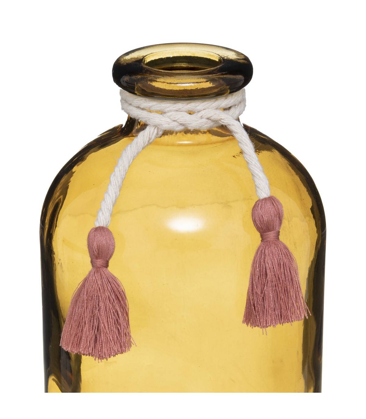 Vase en Verre avec Message et Pompons H 25 cm - Image 2