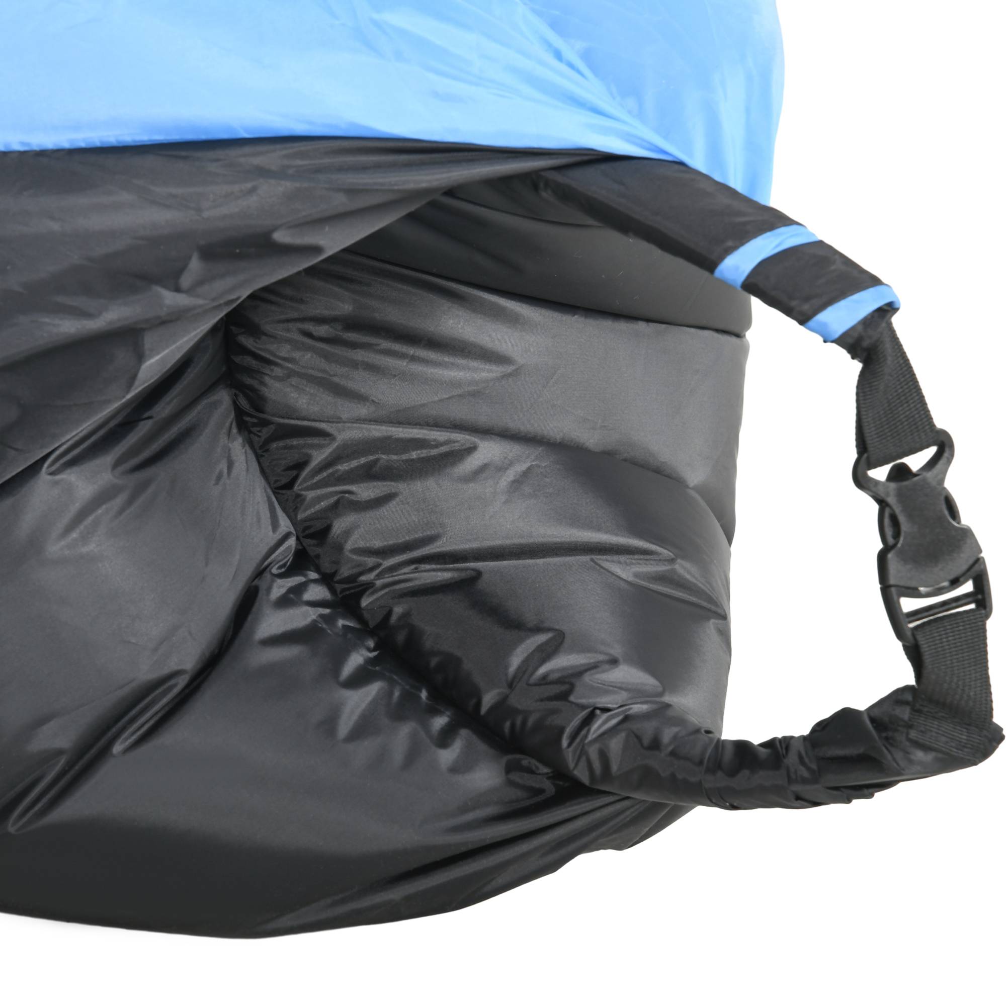Outsunny - Hamac gonflable transat gonflable pliable en sac avec bandoulière double couche PE nylon bicolore bleu noir - Outsunny - Image 8