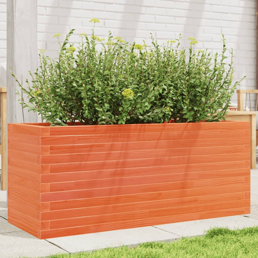 Vidaxl - Jardinière cire marron 110x40x45,5 cm bois de pin massif vidaXL 847275 - Image 1