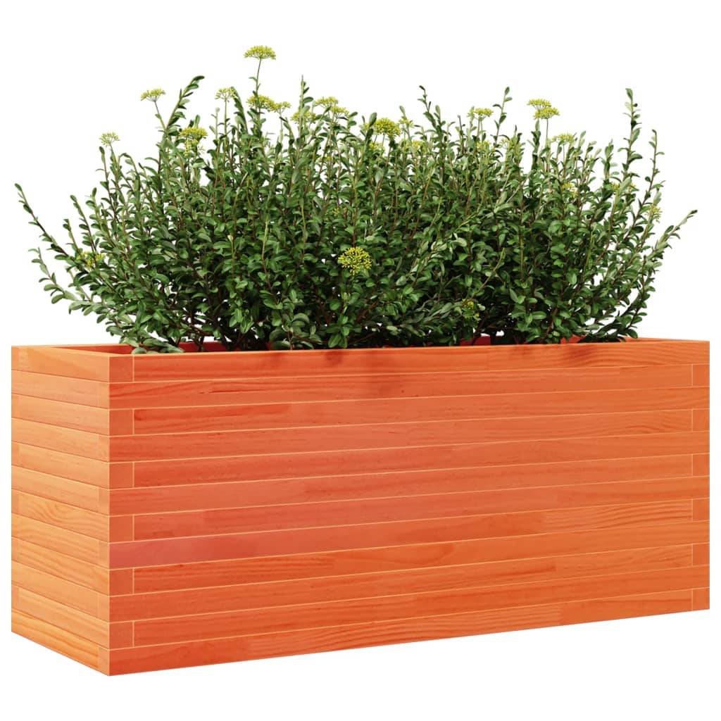 Vidaxl - Jardinière cire marron 110x40x45,5 cm bois de pin massif vidaXL 847275 - Image 5