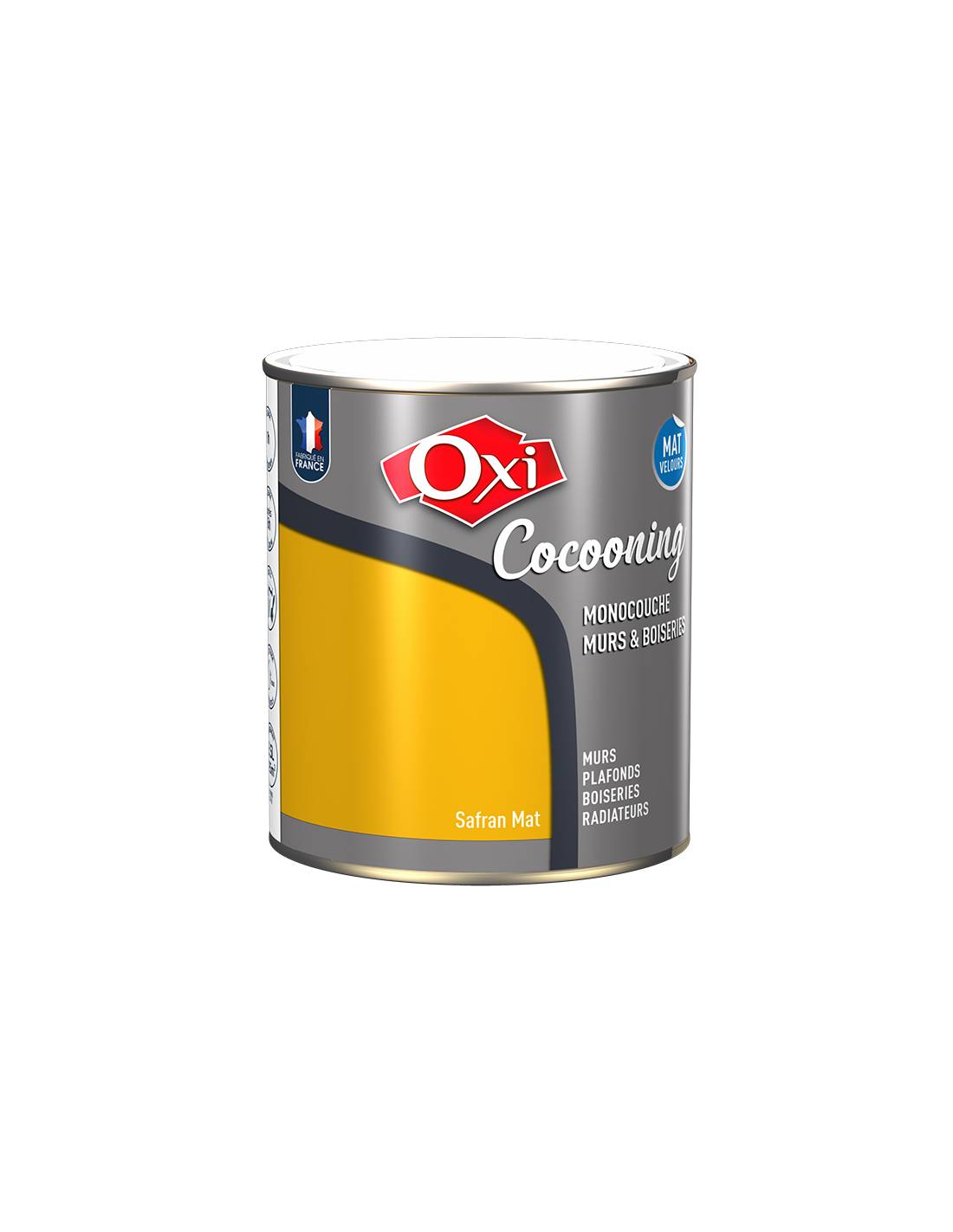 Oxi - Peinture Oxi Cocooning Safran Finition Mat Velours Safran Pour Murs Et Boiseries - Oxi