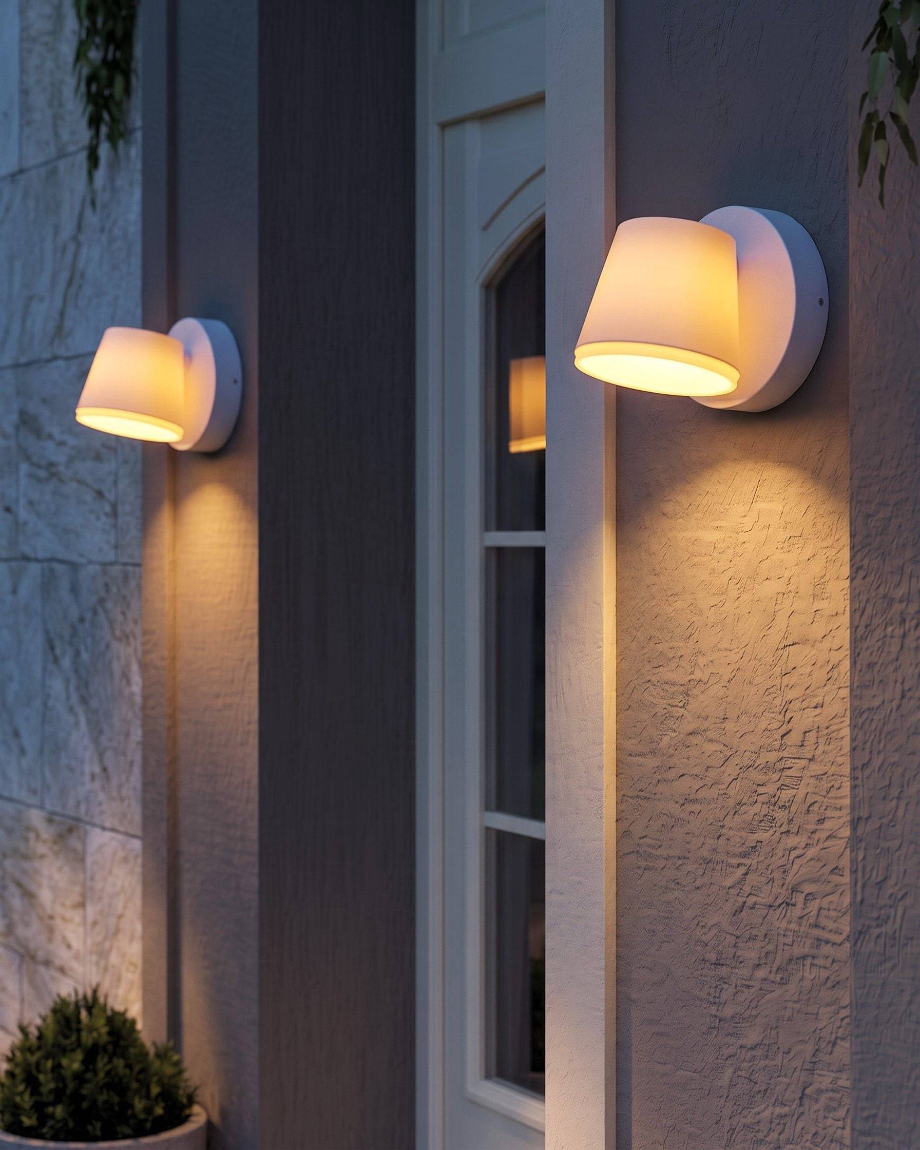Beliani - Lampe murale pour l'extérieur Aluminium Blanc SALAS - Beliani - Image 1