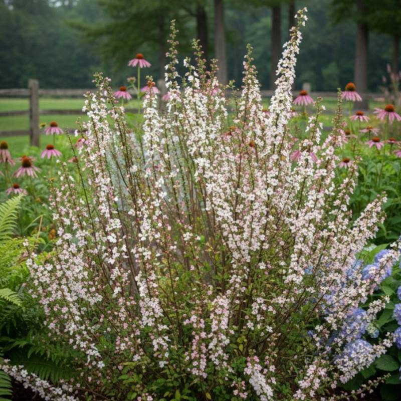 Spirée de Van Houtte Fujino Pink, Spiraea à fleurs Rose - feuillage Caduc - Pot de 3L - 20/40 cm-  hauteur à maturité De 2,50 m à 3,00 m - Image 2