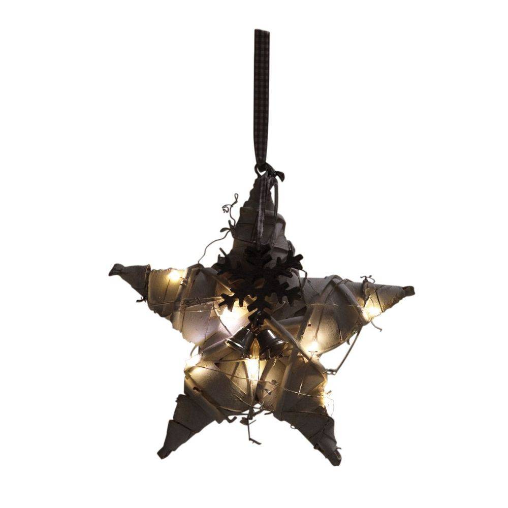 Aubry Gaspard - Étoile en bois lumineuse à suspendre - Image 2