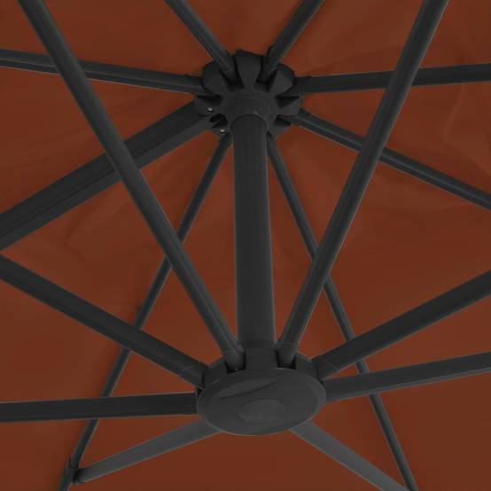 Parasol déporté aluminium terre cuite 400 x 300 x 268 cm - PANGIVO - Image 6