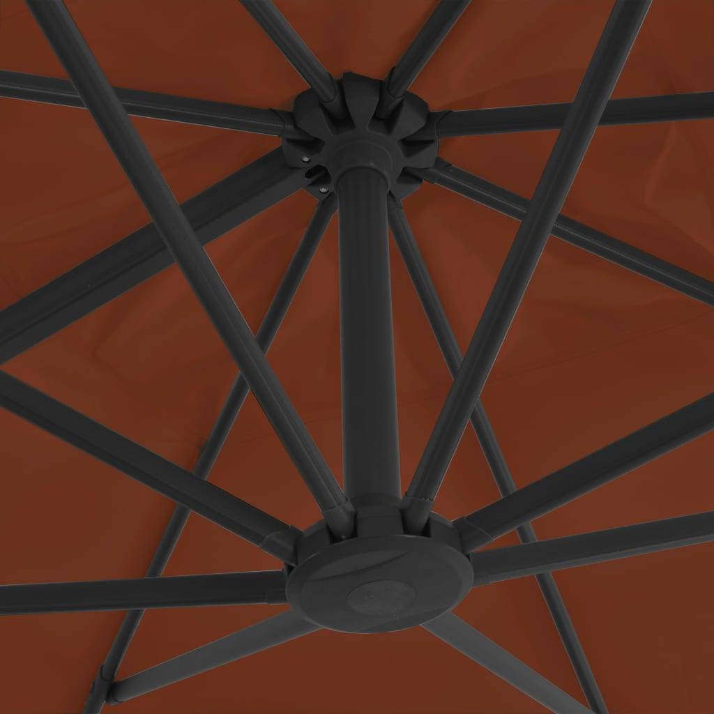 Parasol déporté aluminium terre cuite 400 x 300 x 268 cm - PANGIVO - Image 6