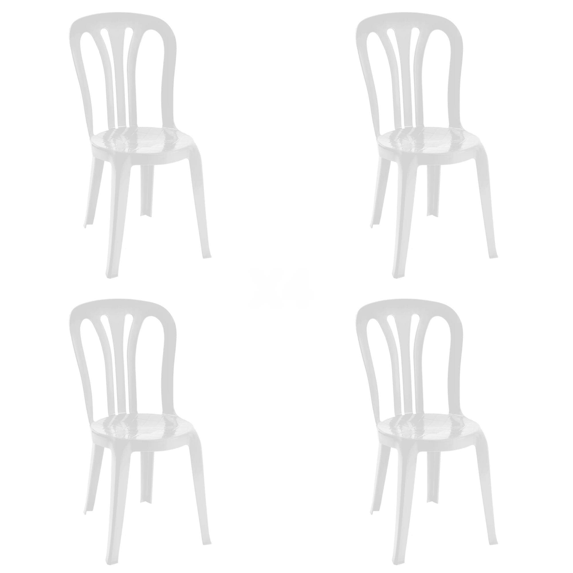 Set 4 chaises intérieur, extérieur blanc GARROTXA garbar - Image 1