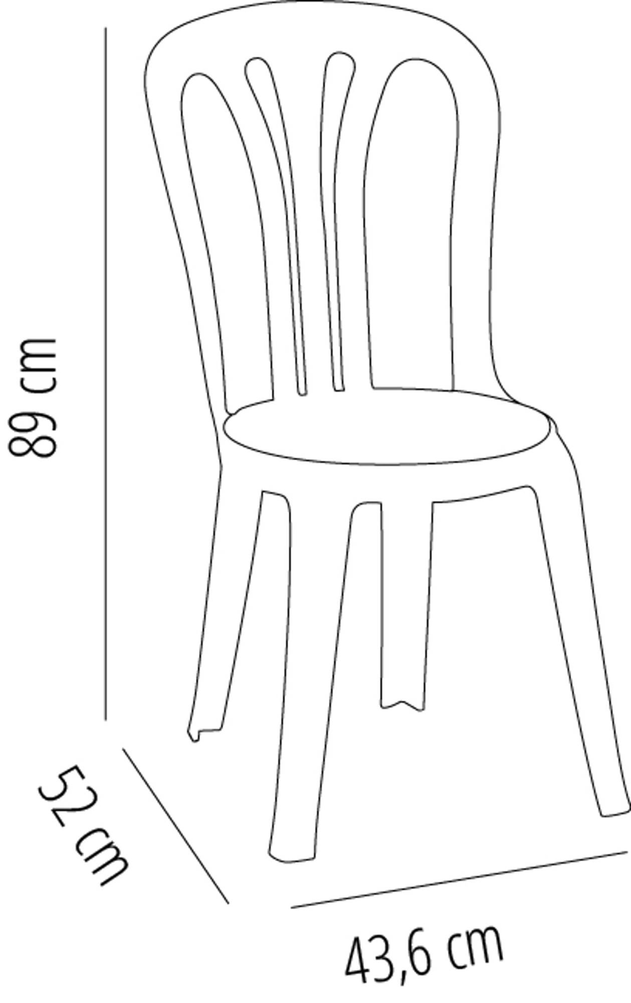 Set 4 chaises intérieur, extérieur blanc GARROTXA garbar - Image 2