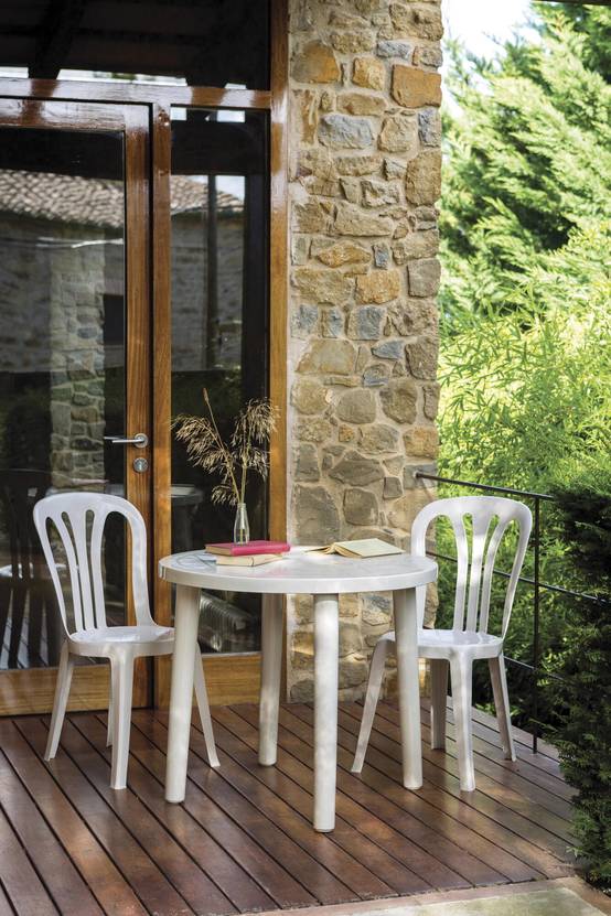 Set 4 chaises intérieur, extérieur blanc GARROTXA garbar - Image 3