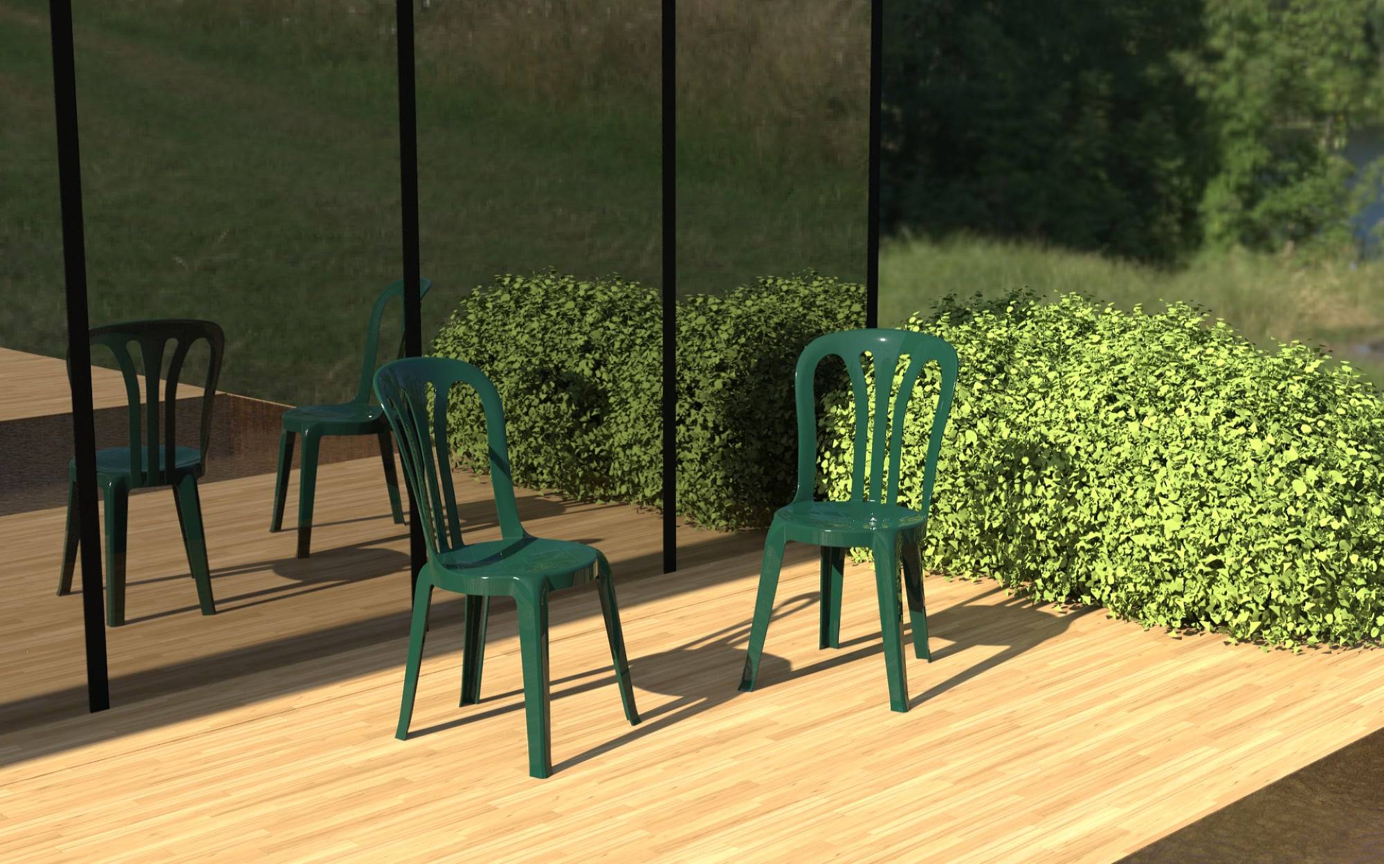 Set 4 chaises intérieur, extérieur blanc GARROTXA garbar - Image 8