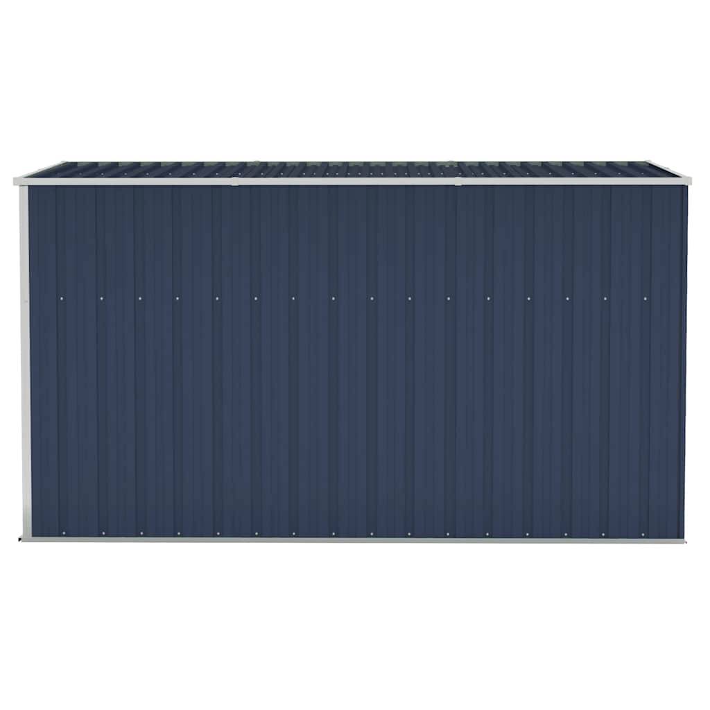 Abri de jardin mural Acier galvanisé Double porte Rangement outils 118x288x178cm Anthracite - ComfortXL Outdoor Living - Image 4