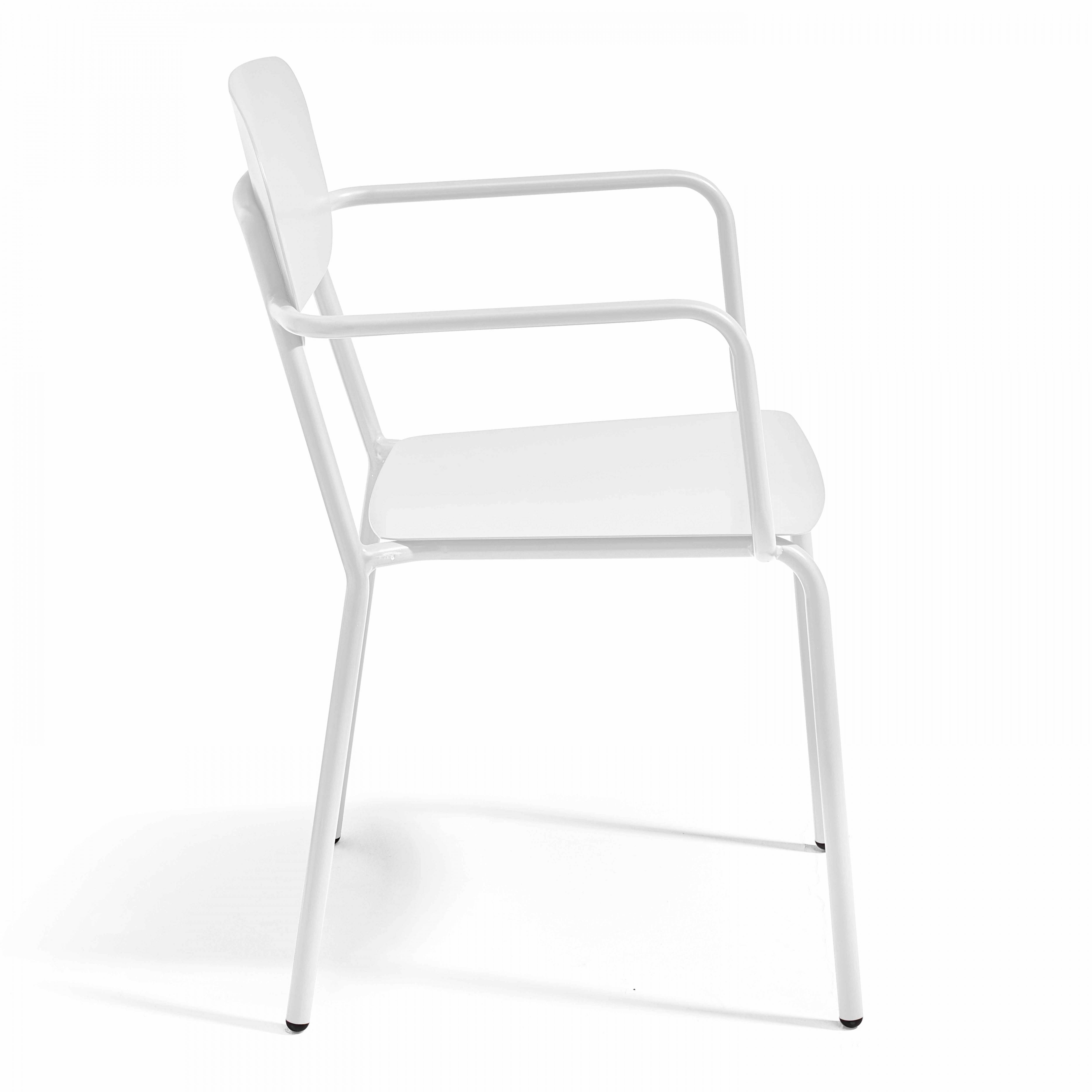 Oviala - Fauteuil de jardin en aluminium blanc Liverpool - Oviala - Image 2