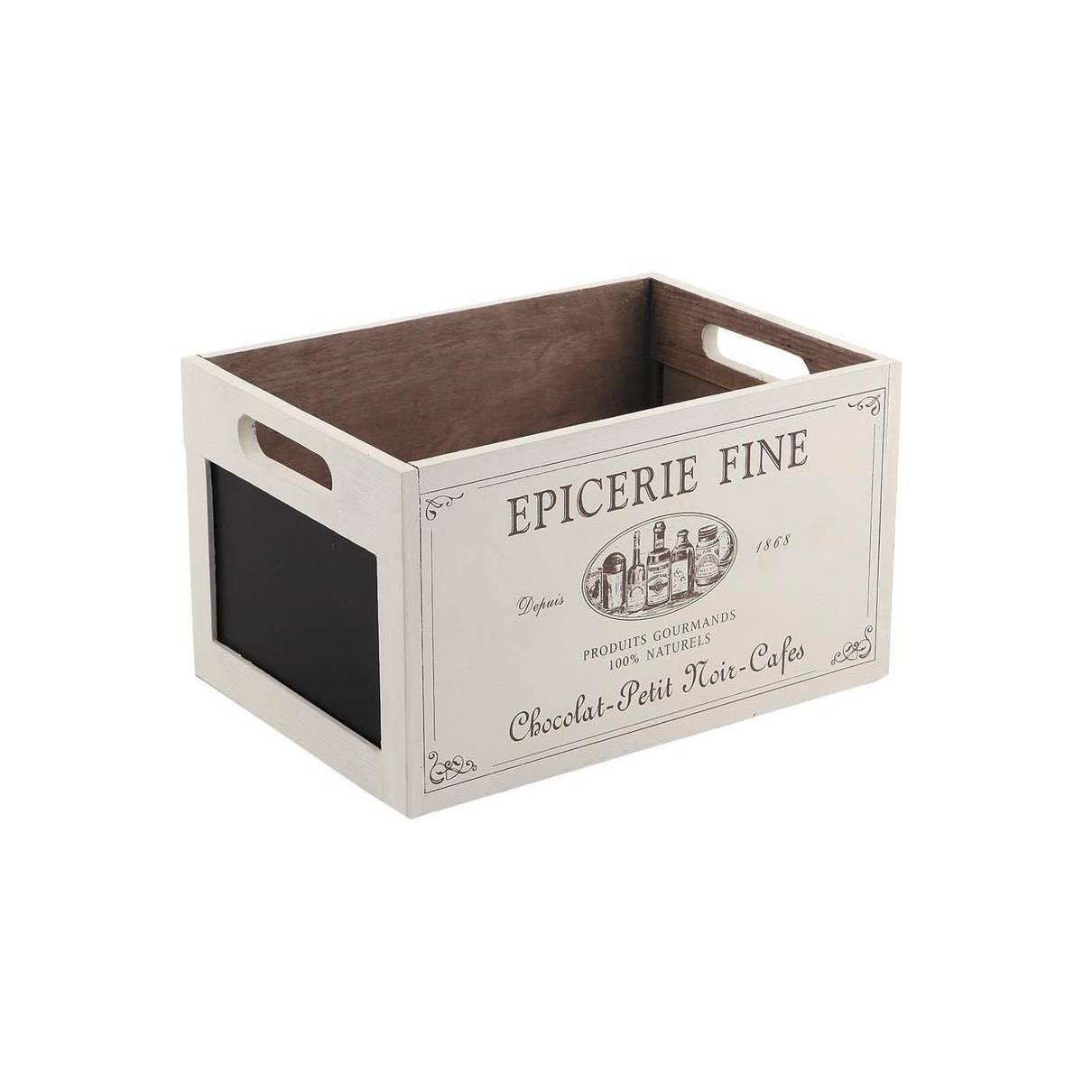 Aubry Gaspard - Caisse en bois épicerie fine avec ardoise - Image 1