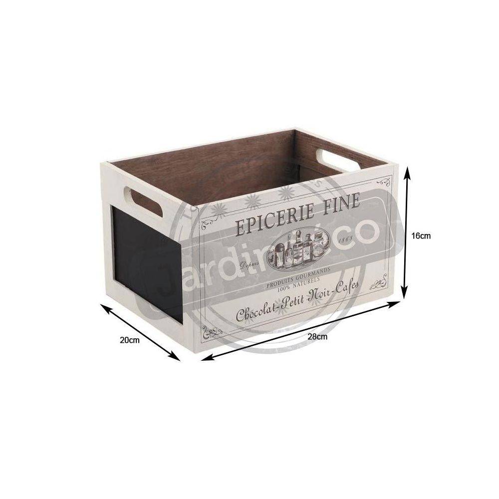 Aubry Gaspard - Caisse en bois épicerie fine avec ardoise - Image 2
