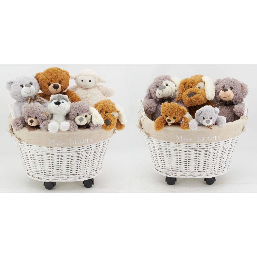Aubry Gaspard - Peluche chien en acrylique brun 30 cm - Image 3