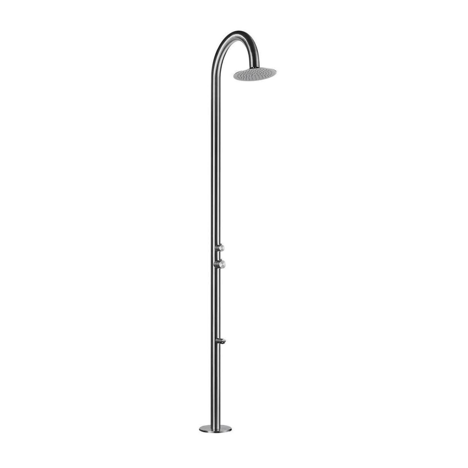 Douche de piscine inox 316L eau chaudefroide pommeau anticalcaire - Image 2