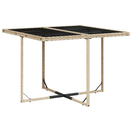 ComfortXL - Table et Chaises de Jardin 8 Personnes Encastrables Résine Tressée Beige Coussins Gris – ComfortXL Outdoor Living - Image 3