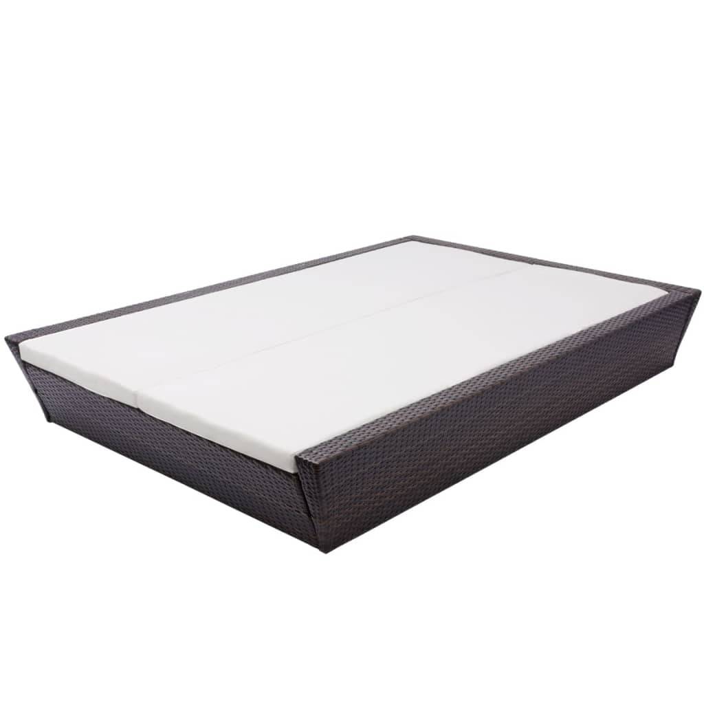 Vidaxl - Lit de repos d'extérieur avec coussin Résine tressée Marron vidaXL 42902 - Image 8