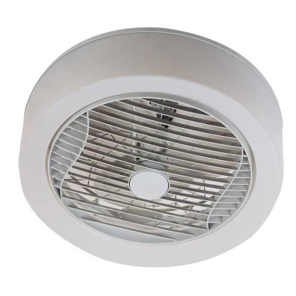 Ventilateur de Plafond - Plafonnier AIR-LIGHT CROWN - blanc Ø40cm 95W avec couronne d'éclairage LED