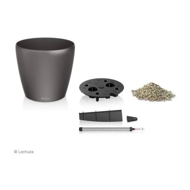 Lechuza - Pot De Fleur Lechuza Classico Premium 70 - Kit Complet, Argent Métallisé - Image 2