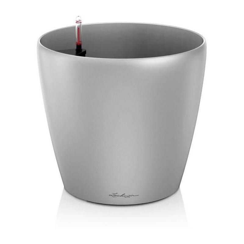 Lechuza - Pot De Fleur Lechuza Classico Premium 70 - Kit Complet, Argent Métallisé - Image 1