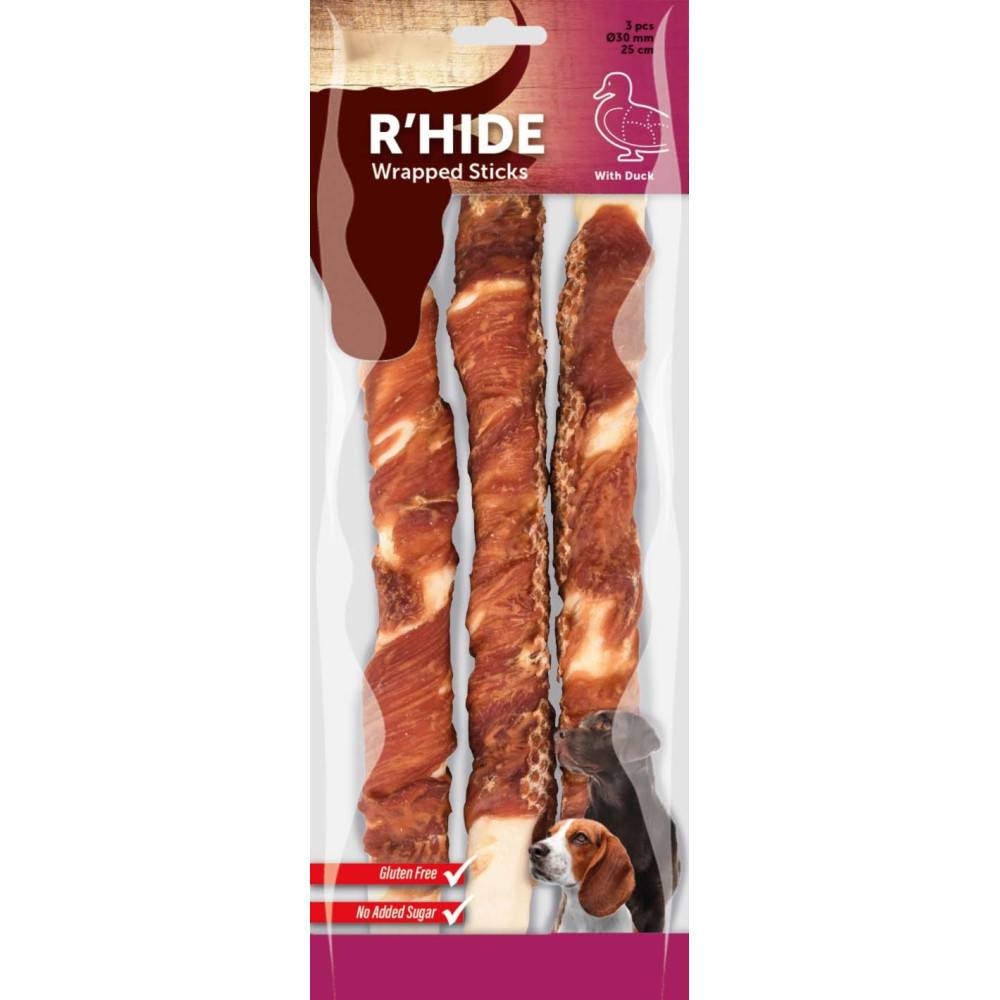 animallparadise - Friandise 3 bâtons a mâcher ø 3 cm x 25 cm au canard 240 g pour chien. - Image 3