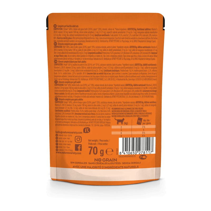 PATEE CHAT - ORIGINAL POULET / OIE - NATURE'S VARIETY 70 g - Image 2