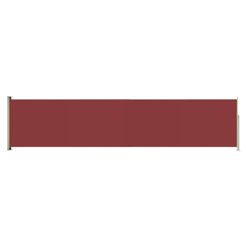 Helloshop26 - Auvent paravent store brise-vue latéral rétractable de patio jardin terrasse balcon protection visuelle écran 140 x 600 cm rouge - Image 1