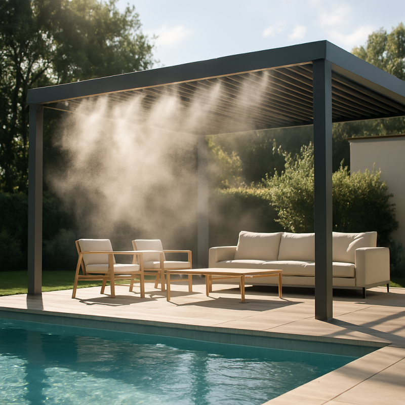 brumisateur de terrasse - haute pression - nan'eau - pack 25 buses - tube noir - brumizeo - Image 4
